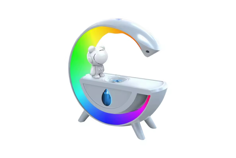 Wireless Bluetooth 5.0 Speaker & Humidifier – Hi-Fi Audio, LED, White | Wowcher