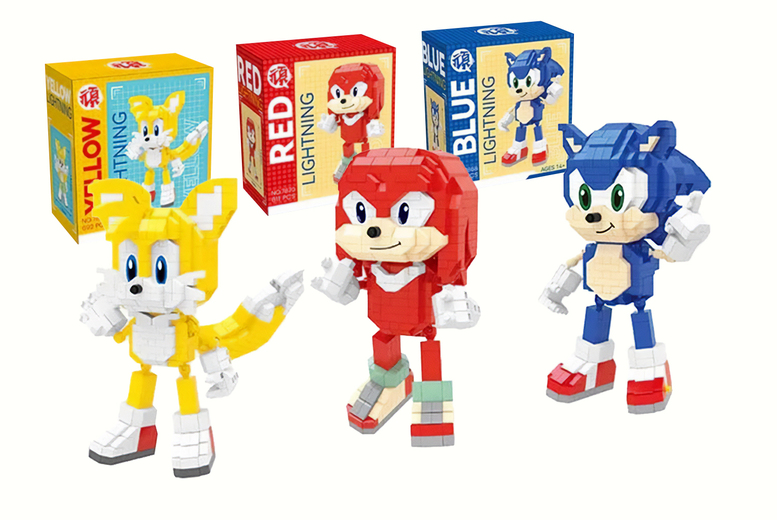 Cartoon Sonic Building Blocks Set - Creative STEM Toy, Ages 6+, Collectible Action Figure | Wowcher