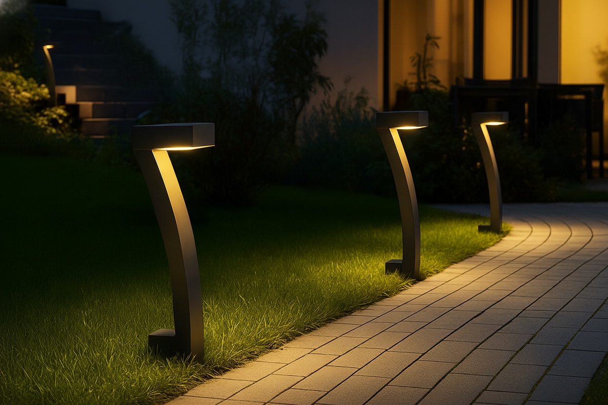 Solar LED Pathway Lights – Weatherproof & Modern | Wowcher