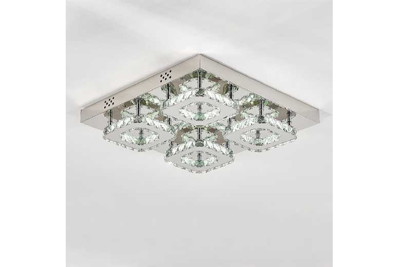 square led ceiling light with crystal dimmable non dimmable