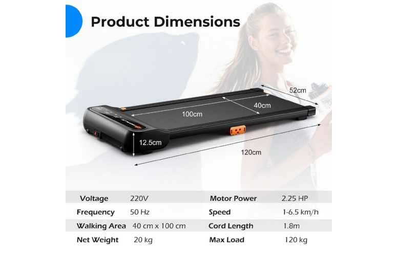 Under Desk Folding Treadmill – Compact Walking Pad for Home & Office, LED Display, Remote Control | Wowcher