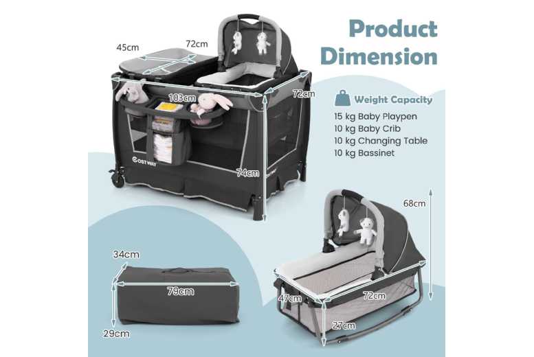 5-in-1 Removable Bassinet | Wowcher
