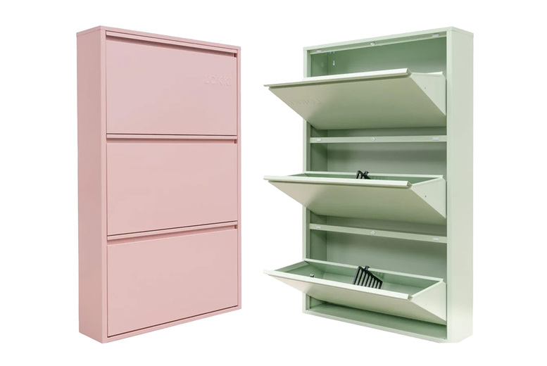 Lokki Space Saving Shoe Cabinet with 3 Doors – 5 Colours Lokki Space Saving Shoe Cabinet with 3 Doors – 5 Colours