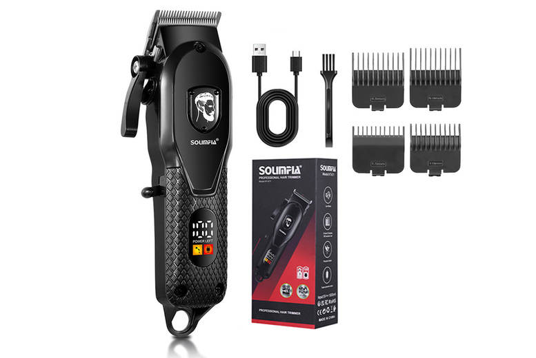 Men’s Cordless Electric Hair Trimmer – Precision Grooming, Low-Noise, Rechargeable | Wowcher