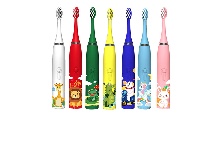 Kids' Smart Electric Toothbrush - Sonic Cleaning, 8 Replacement Heads, Waterproof, For Children | Wowcher
