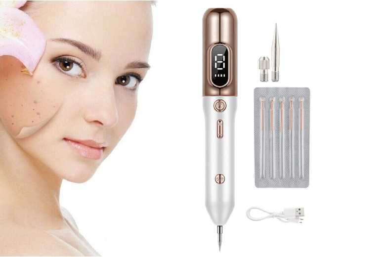 Advanced Electric Plasma Freckle & Mole Removal Pen – LCD Display, 9-Speed, For All Skin Types | Wowcher