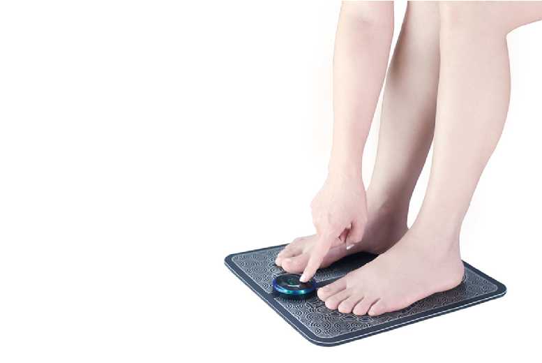 19-Level Adjustable EMS Electric Foot Massager Mat – Rechargeable, Portable Beauty Tech for Circulation & Relaxation | Wowcher
