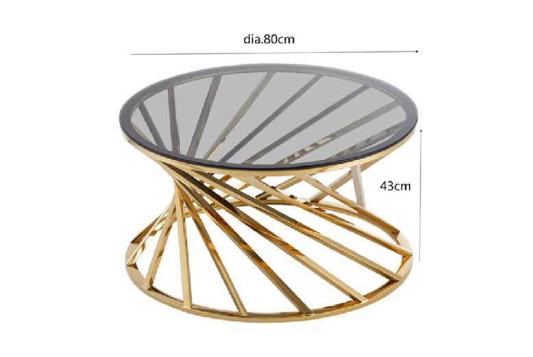 Contemporary Spiral Metal Coffee Table with Tinted Glass Top – Gold or Silver Finish, Modern Living Room Centrepiece | Wowcher Contemporary Spiral Metal Coffee Table with Tinted Glass Top – Gold or Silver Finish, Modern Living Room Centrepiece | Wowcher