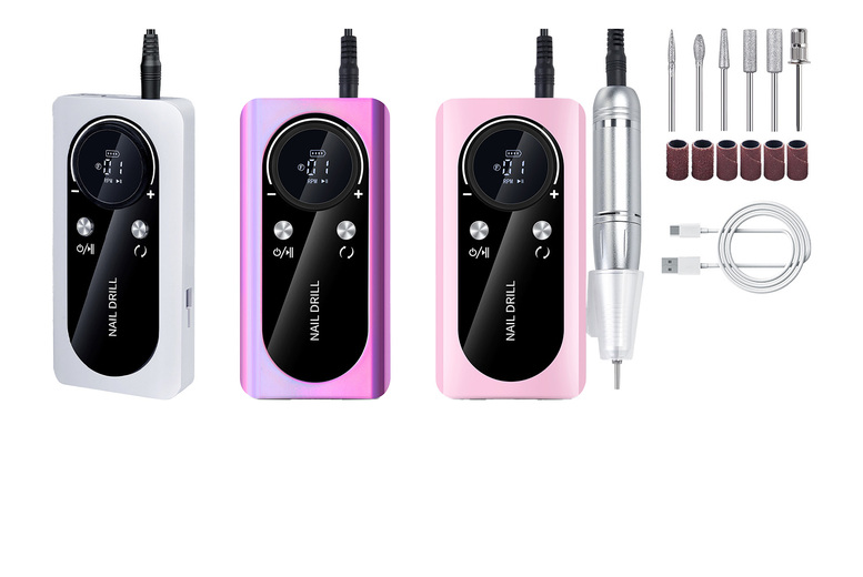 45000RPM Cordless Professional Electric Nail Drill – Portable Manicure Tool with Digital Display | Wowcher 45000RPM Cordless Professional Electric Nail Drill – Portable Manicure Tool with Digital Display | Wowcher