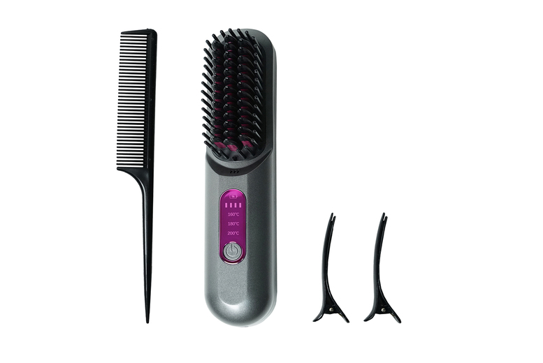 Professional Ionic 3-Heat Hair Straightener Comb Set – Anti-Scald, Plasma Technology, Portable Design | Wowcher