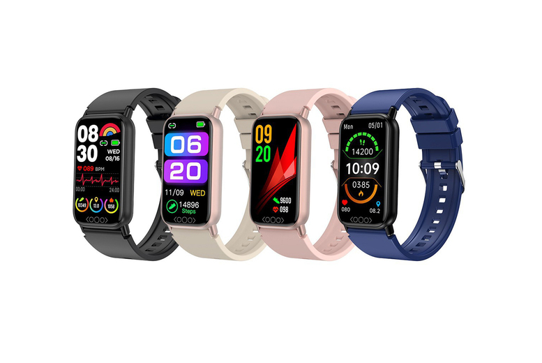 Pulse Pro Smart Fitness Watch – AMOLED Display, Bluetooth 5.0, IP68 Water-Resistant, Long Battery Life, Silicone Strap | Wowcher