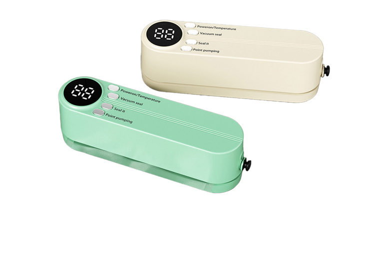 2-in-1 Wireless Food Vacuum Sealer – Multi-Function, Cordless, Fast-Seal Kitchen Appliance (Green or Beige) | Wowcher 2-in-1 Wireless Food Vacuum Sealer – Multi-Function, Cordless, Fast-Seal Kitchen Appliance (Green or Beige) | Wowcher