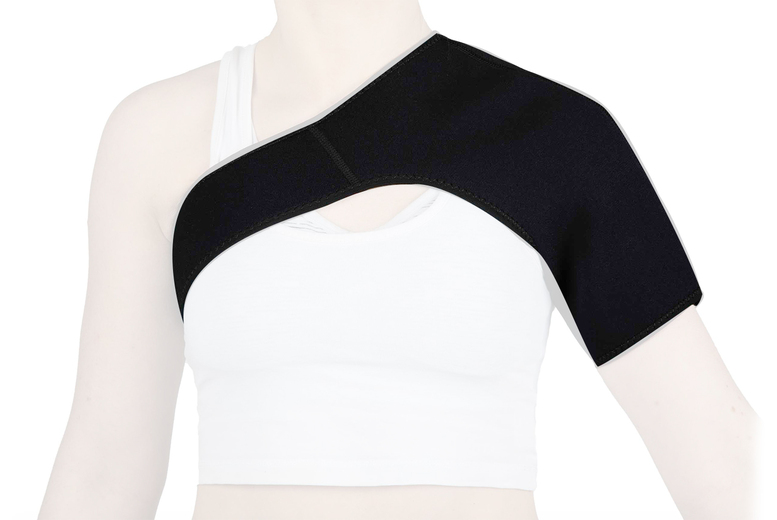 BodyTec Ergonomic Shoulder Support Brace – Adjustable Neoprene, 4 Sizes, Unisex Posture Aid | Wowcher