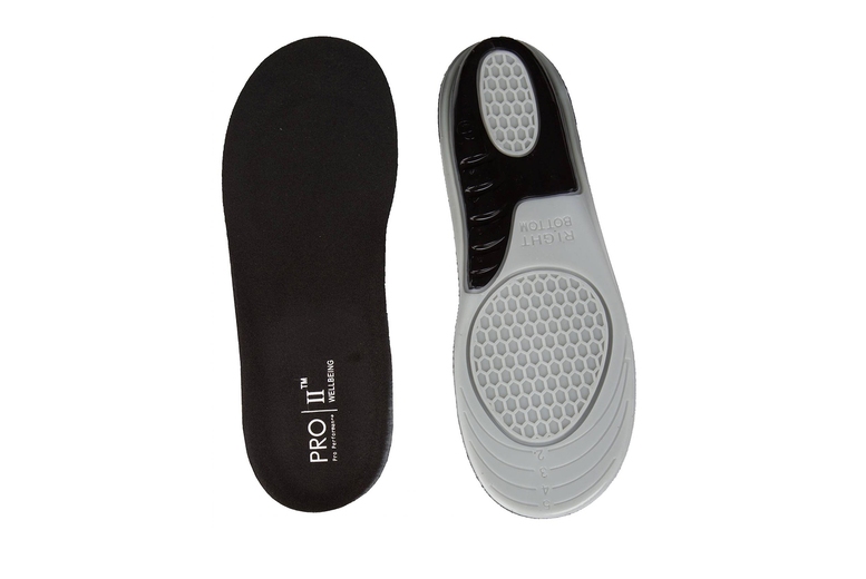 Unisex Black Pro Performance Gel Insoles for Running & Everyday Comfort – Breathable, Shock-Absorbing, 4 Sizes | Wowcher