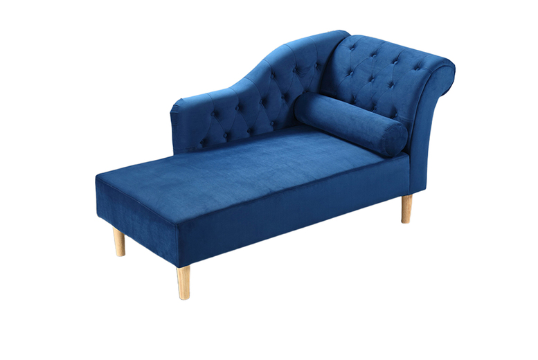 Traditional Blue Velvet Lounge Chair – Royal Blue, Plush Upholstery, Relaxing Lounger | Wowcher