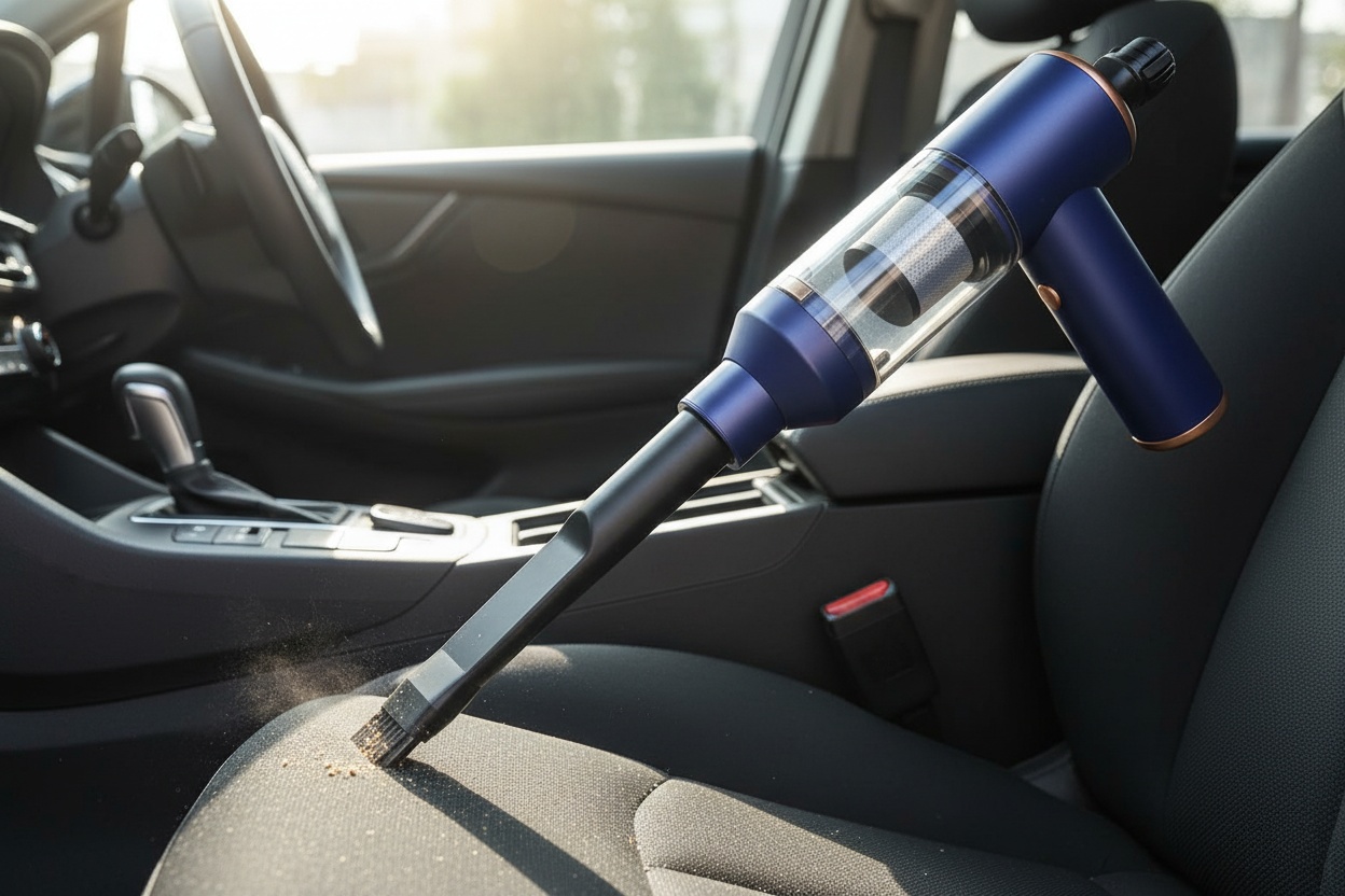 Portable Cordless Car Vacuum Cleaner – Lightweight, Dual Wet & Dry, Powerful Suction | Wowcher
