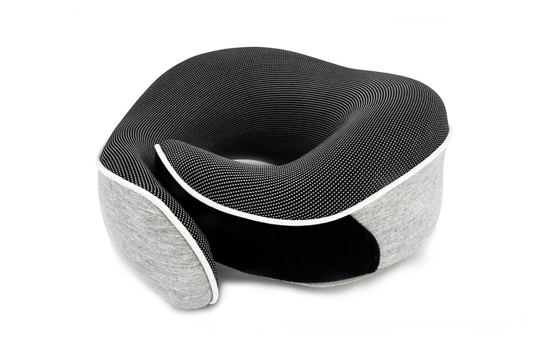 Memory Foam Travel Neck Pillow - Adjustable, Washable Cover, Optional Eye Mask & Earplugs | Wowcher