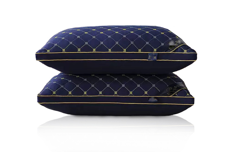 Luxury Bed Pillow - Breathable, Skin-Friendly & Supportive - 3 Loft Options, 4 Colours | Wowcher