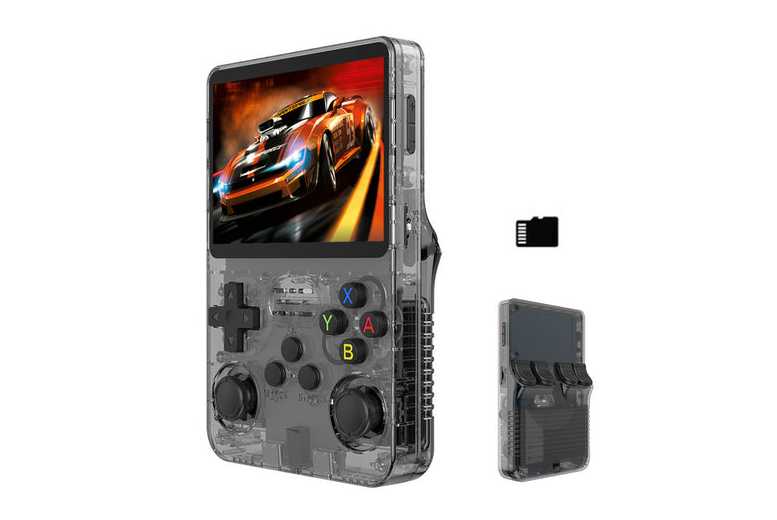 128GB R36s Retro Handheld Video Game Console for Kids & Families – Ages 6+, Portable, Multi-Player, Classic Arcade Fun | Wowcher 128GB R36s Retro Handheld Video Game Console for Kids & Families – Ages 6+, Portable, Multi-Player, Classic Arcade Fun | Wowcher