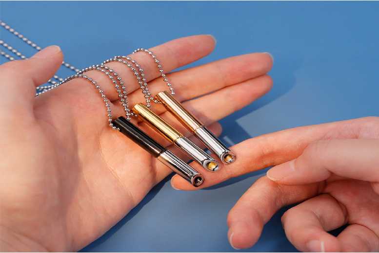 Stainless Steel Anti-Anxiety Breathing Pendant Necklace – Minimalist Chain Whistle for Mindful Calm | Wowcher