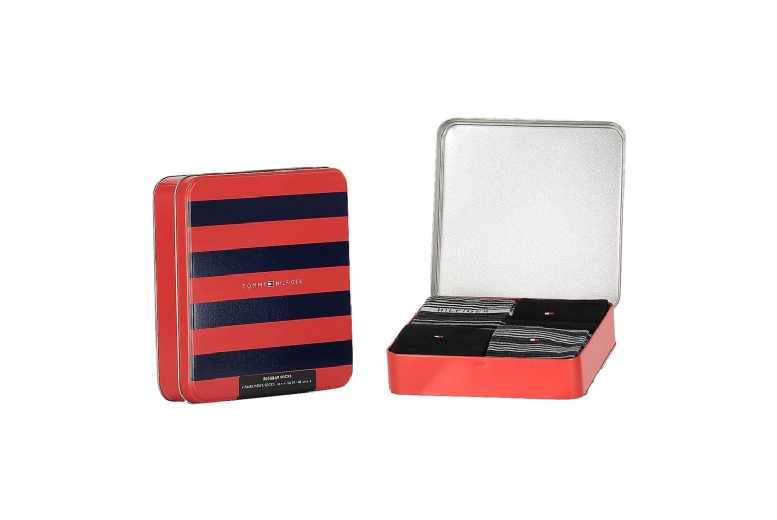 Women’s Tommy Hilfiger Men’s Cotton Crew Socks Gift Set – 4 Pairs, Black, UK 6-11 | Wowcher
