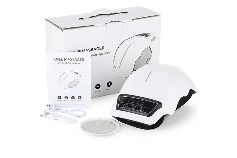 Cordless Heated Knee Massager – USB Rechargeable, Adjustable Heat & Vibration, LCD Touchscreen | Wowcher