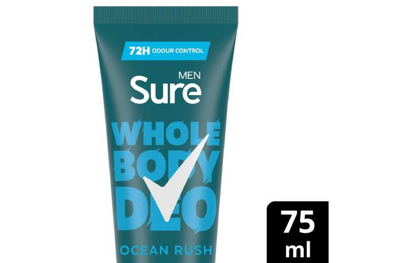 Sure Men Whole Body Deodorant with Body Adapt Technology – Ocean Rush 75ml, 3/6 Packs | Wowcher