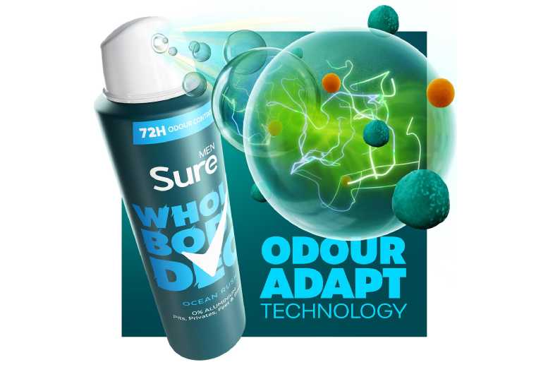Sure Men Whole Body Deodorant Spray – 150ml, Aluminium-Free Odour Protection | Wowcher