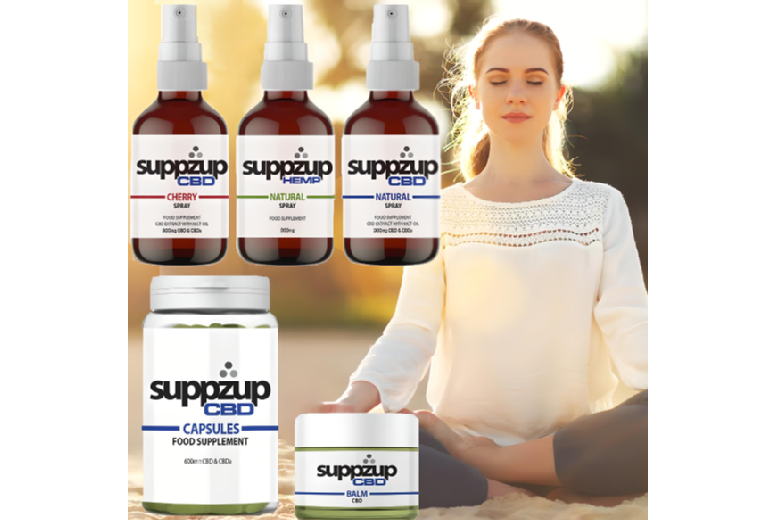 SuppzUp CBD Skincare & Wellness Range – CBD Oil, Balm & Capsules for Sensitive Skin Relief | Wowcher