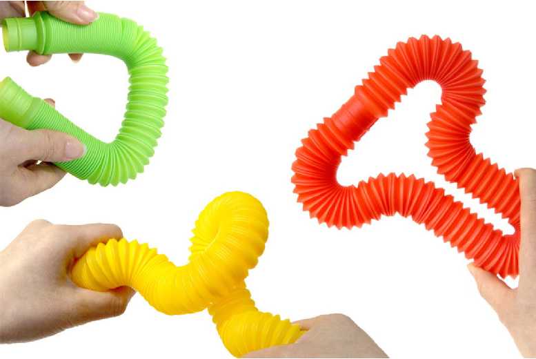 8Pcs Anxiety Stress Relief Fidget Pop Tube Stretch Tubes | Wowcher