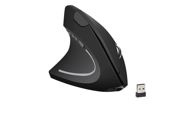 Ergonomic Wireless Gaming Mouse - Vertical Design, 2.4GHz, Adjustable DPI, Left/Right-Handed, Multi-Colour | Wowcher
