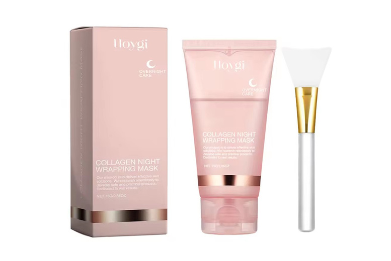Collagen-Infused Exfoliating Face Mask Set – Brightening, Anti-Ageing, For All Skin Types, 75ml Peel-Off | Wowcher