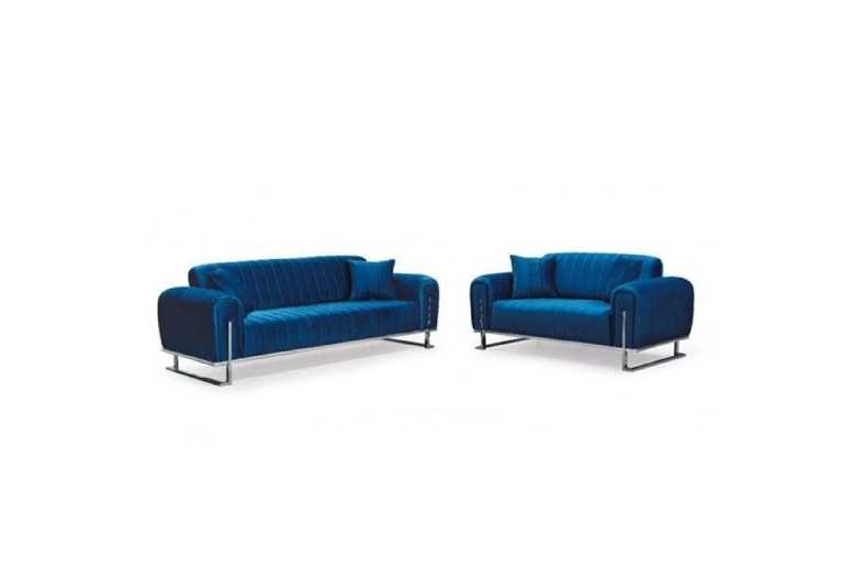 Casanova Plush Velvet 3+2 Seater Sofa Set – Modern Velvet Sofas in Black, Blue & Grey | Wowcher Casanova Plush Velvet 3+2 Seater Sofa Set – Modern Velvet Sofas in Black, Blue & Grey | Wowcher