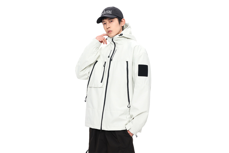 Unisex White Unisex Waterproof Hooded Parka Jacket – Lightweight Raincoat, 100% Polyester, S-3XL, 5 Colours | Wowcher