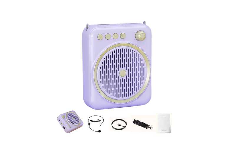 Voice Amplifier Bluetooth Speaker With Wired Microphone | Wowcher