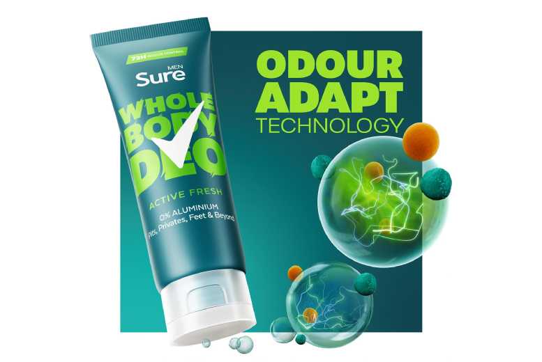Sure Men Active Fresh Aluminium-Free Deodorant Spray & Cream – Herbal Citrus Scent, 72H Odour Control | Wowcher