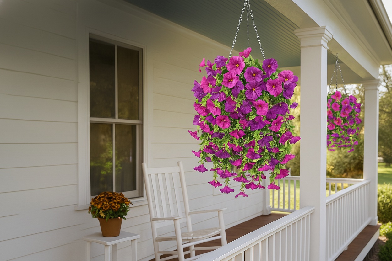 Artificial Hanging Flowers – 8 Colour Options | Wowcher