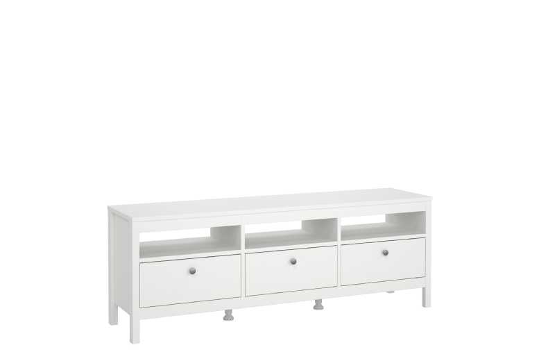 Modern TV Stand with 3 Drawers – Black, White, Oak Finish – Living Room Storage Unit | Wowcher Modern TV Stand with 3 Drawers – Black, White, Oak Finish – Living Room Storage Unit | Wowcher