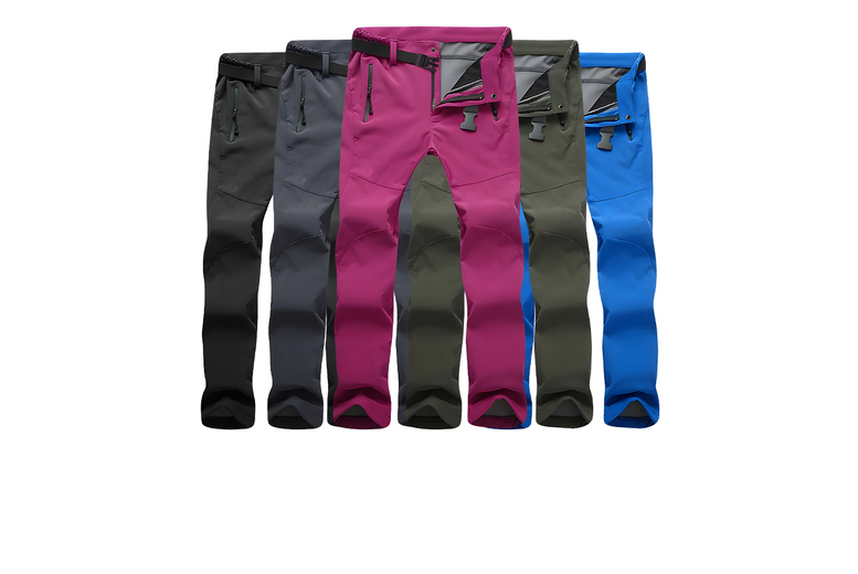 Black Men’s & Women’s Lightweight Fleece-Lined Waterproof Trousers – Versatile Outdoor & Summer Style | Wowcher