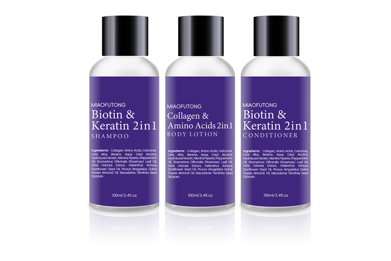 Biotin Shampoo, Conditioner & Body Wash Set with Keratin | Wowcher