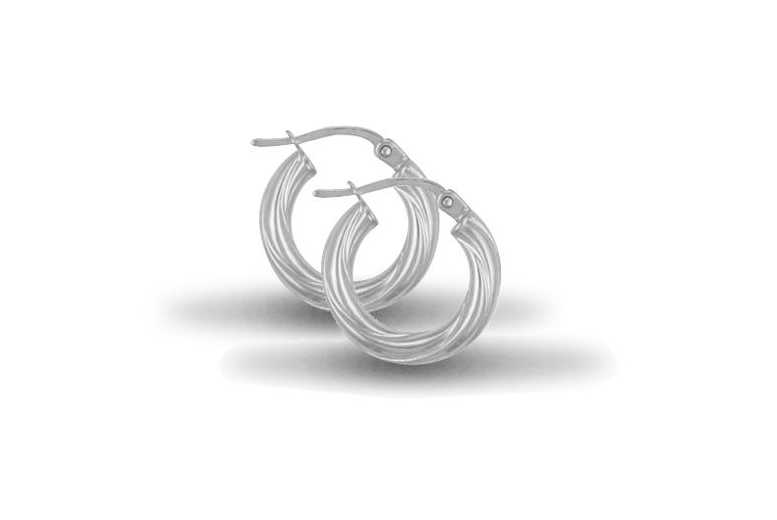 Sterling Silver Hypoallergenic Twisted Hoop Earrings – Creole Hoops 15-45mm, Lightweight, Secure Fastening | Wowcher