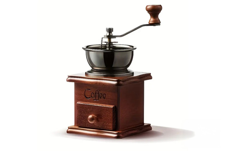 Manual Coffee Grinder - Vintage Hand-Crank, Adjustable Settings, No-Electric Kitchen Essential | Wowcher