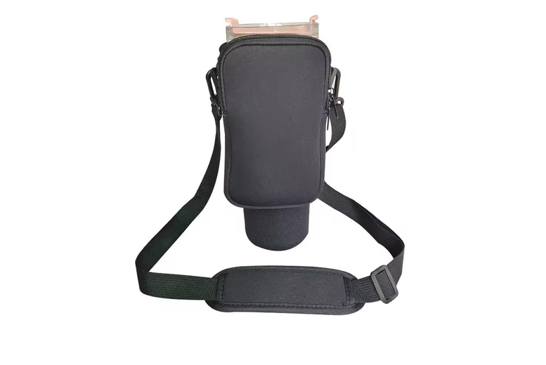 Unisex Black Adjustable Water Bottle Cover with Phone Holder – Perfect for Active Lifestyles | Wowcher Unisex Black Adjustable Water Bottle Cover with Phone Holder – Perfect for Active Lifestyles | Wowcher