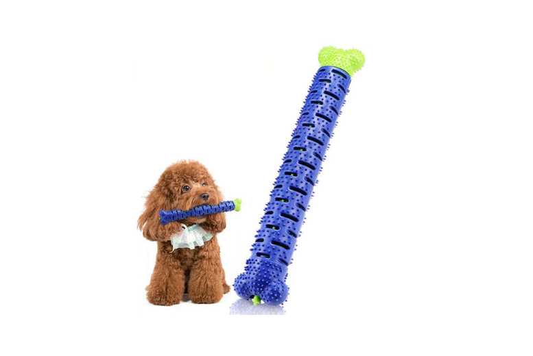 Dog Toothbrush Chew Toy for Dental Cleaning | Wowcher