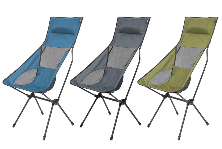 Summit Lightweight Folding High Back Camping Chair – Portable, Water-Resistant Mesh, 120kg Capacity | Wowcher