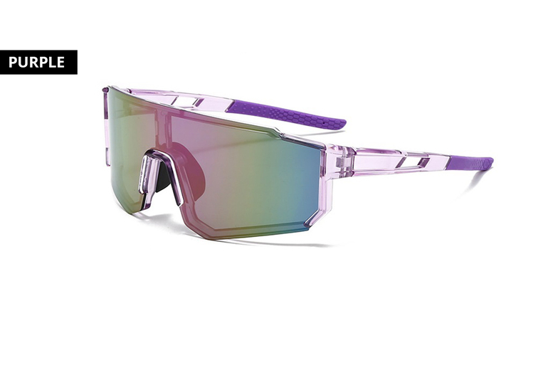 Unisex Fashion cycling sunglasses, Purple | Wowcher