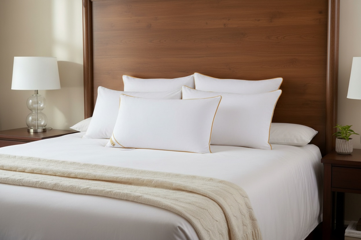 Luxury Goose Feather & Down Pillows - Hypoallergenic, Breathable, Standard Size - Pack of 2 or 4 | Wowcher