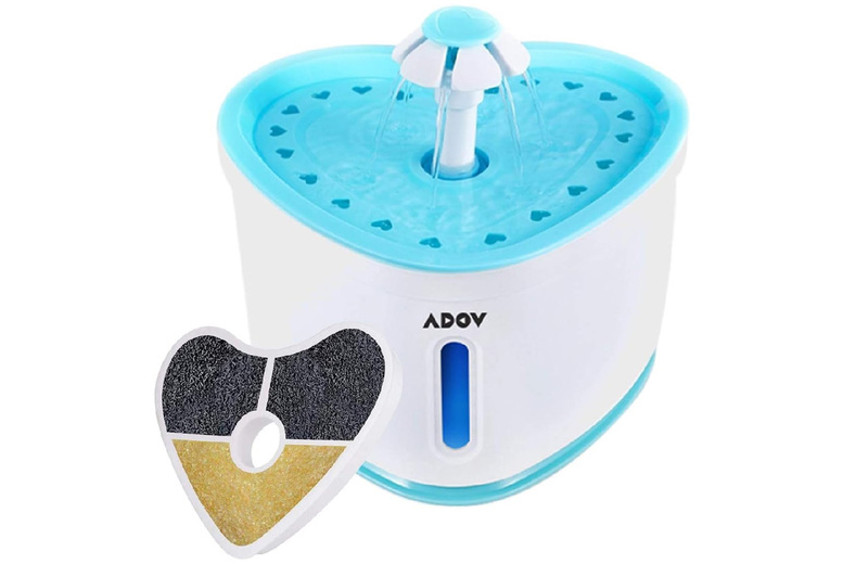 2.4L Automatic Pet Water Fountain Bowl with LED Light | Wowcher