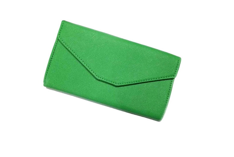 Unisex Brown Envelope Style Vegan Leather Wallet Purse – Compact Organiser, Multiple Colours | Wowcher