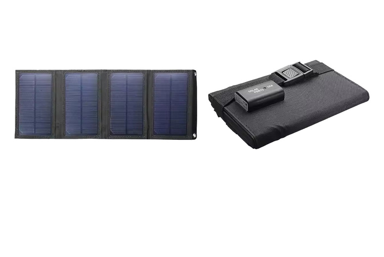 Freestanding Energy Efficient Solar Panel Charger – Foldable, USB Port, Multiple Power Options | Wowcher
